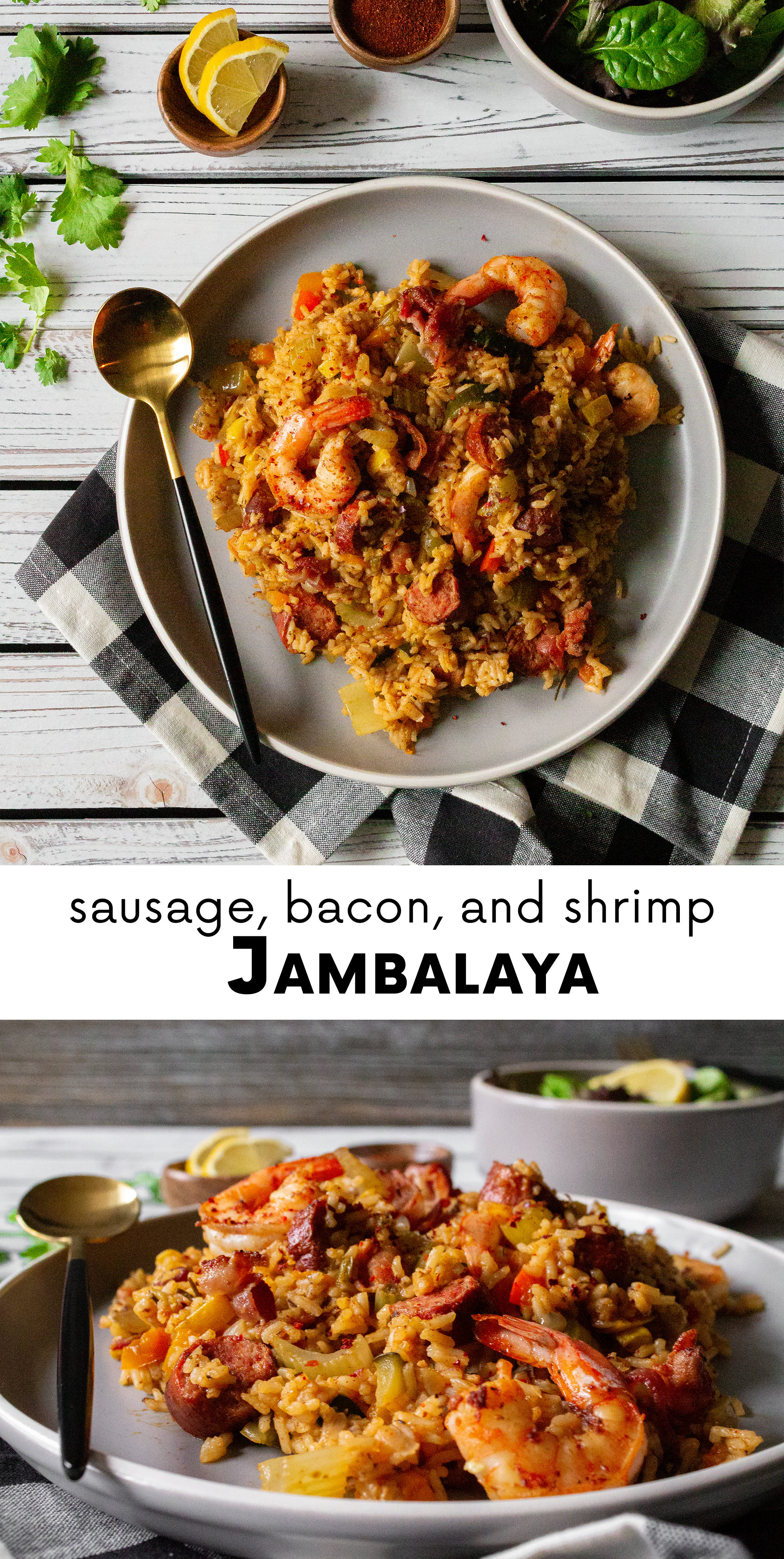 Sausage, Bacon, and Shrimp Jambalaya